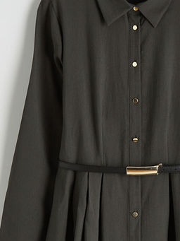 Beli Kemerli G?mlek Elbise