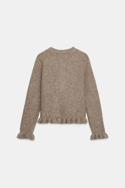 KNIT CARDIGAN WITH RUFFLE TRIMS - Zara фото 15