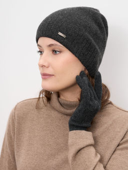 Шапка из кашемира 04286 графит