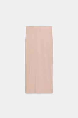 FALDA MIDI PUNTO / rosa claro - Zara фото 4