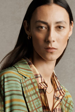 ZW COLLECTION FLOWY CHECK BLAZER - Zara фото 7