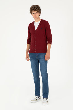 Erkek Bordo Basic Triko H_rka
