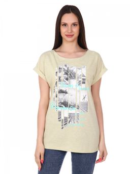 Б0778 Футболка женская кулирка желтый