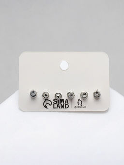 Серьги пусеты QF «Летние истории», 3 пары, сердца, цветные