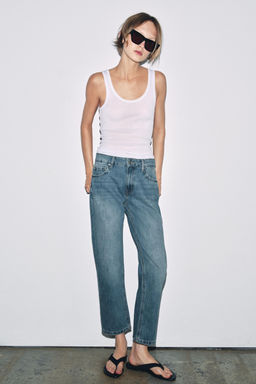 JEANS ZW COLLECTION CIGARRETE TIRO MEDIO / Azul medio - Zara фото 12