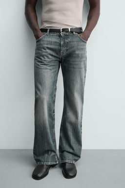 JEANS FLARE FIT ABERTURA / Azul tinta - Zara фото 7