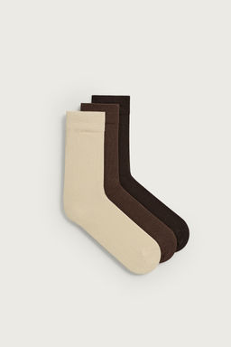 CALCETINES ESTRUCTURA LIGERA PACK 3 / Marr?n