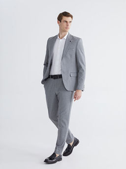Slim Fit Ekose Erkek Tak?m Elbise Pantolon