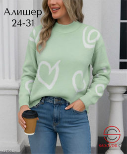 Свитер женский с сердечками - Bruno фото 2