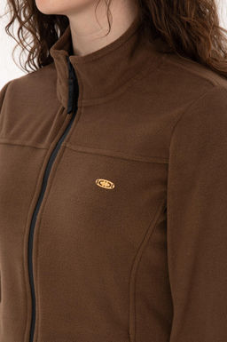 Kad_n Kahverengi Fermuarl_ Dik Yaka Polar Sweatshirt - U.s. polo assn фото 7