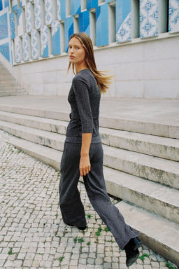 STRAIGHT-LEG TWILL TROUSERS - Zara фото 3