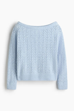 Jersey off-the-shoulder en punto pointelle - H&m фото 2