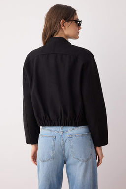 TRENDYOLMILLA Siyah Regular Kal?p Kase Ceket Mont TWOAW25MO00321  фото 4