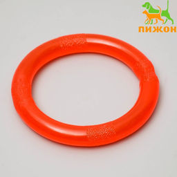 Игрушка Кольцо большое, 14 см, каучук, красная