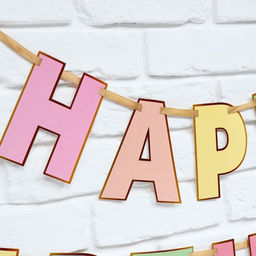 Гирлянда на ленте «HAPPY BIRTHDAY», длина 250 см