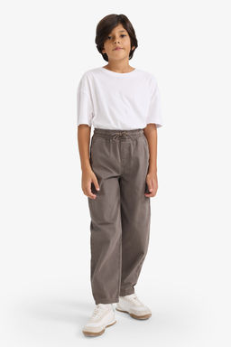%100 Pamuk Baggy Fit Standart Pa_a Gabardin Pantolon Erkek _ocuk - Defacto фото 2