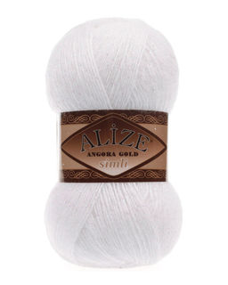 Ангора голд сим (Angora gold sim) пряжа Alize 20%шерсть 5%метанит 75%акрил 5х100г/500м фото 25