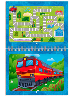 Книжка-раскраска для детей, с водным маркером в комплекте. Серия Водная раскраска многоразовая арт. 64112 ТРАНСПОРТ