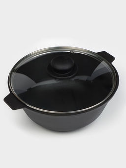 Котел литой Magma, 3 л, стеклянная крышка, чугун