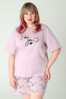 Арт. 9172 Пижама с шортами 52-58 (4 шт) Цвет:пудра - Калинка фото 5