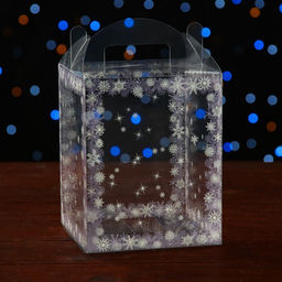 Цена за 5 шт. Складная коробка из PVC 12 x 12 x 15 см Зимушка