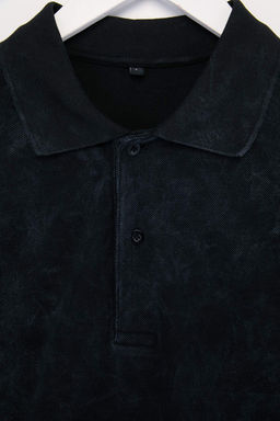 Antrasit Oversize/Genis Kesim Soluk Efekt %100 Pamuk Polo Yaka T-shirt TMNSS26TS00044 - Trendyolmilla фото 2