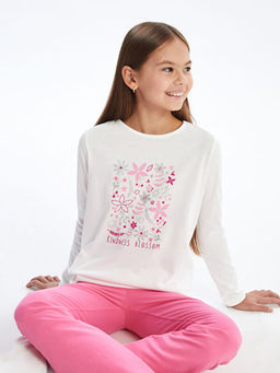 Bisiklet Yaka K?z ?ocuk Ti??rt - Waikiki фото 3