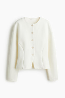 Blazer efecto neopreno sin cuello
