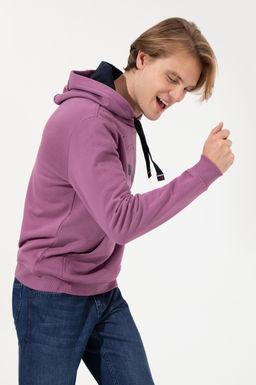 Erkek Menek_e Kap__onlu Sweatshirt