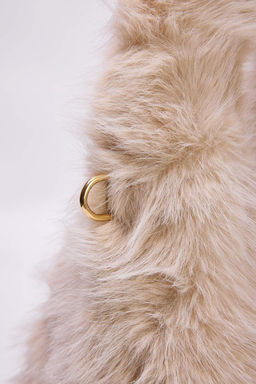 Bej Metal Halka Detayl? Suni Kurk Kad?n Omuz ve El cantas? TAKAW26OC00085 - Trendyolmilla фото 3