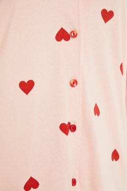Pembe %100 Pamuklu Kalpli Orme Pijama Tak?m? THMAW21PT0548