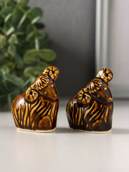 Цена за 10 шт. Фигурка фарфор «Барашек», 5.5×5×3 см, МИКС