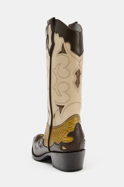 BOTA COWBOY COMBINADA / Multicolor - Zara фото 5