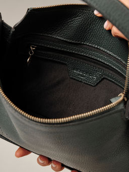 Сумка кожаная на плечо Deboro 30790 темно-зеленый