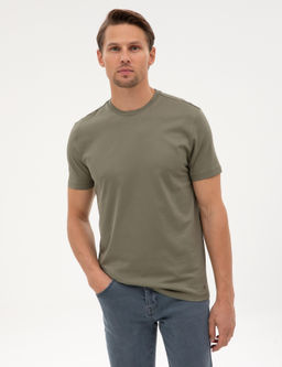 Haki Slim Fit Basic Ti__rt