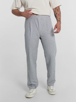 Брюки мужские серые из хлопка и льна - Mark formelle фото 2