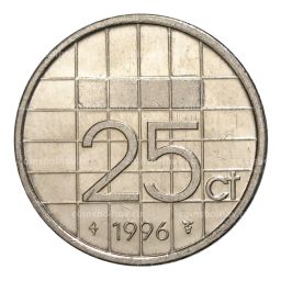25 центов 1996 года Нидерланды