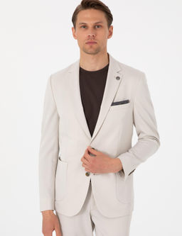 Bej Ex. Slim Fit Tak_m Elbise