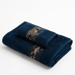 Полотенце махровое Love Life Милитари 30?60 см, цв. синий, 100% хлопок, 360 г/м?