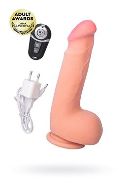 Вибратор с пультом ДУ TOYFA RealStick Elite Vibro, перезаряжаемый, TPR, телесный, 10 режимов вибраци