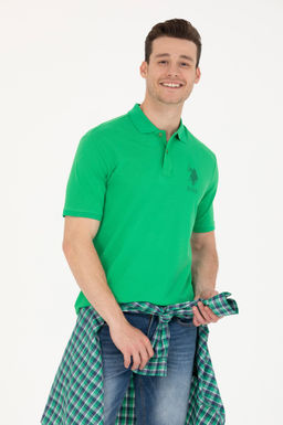 U. S. Polo Assn Мужская футболка Apple Green с воротником-поло