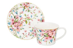 Чайн. пара 2 пр. 270 мл 12,5*9,5*7 см Яблоневый цвет на белом NEW BONE CHINA - Elan gallery фото 9