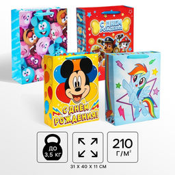 Цена за 4 шт. Пакет подарочный, 4 вида МИКС, 31×40×11 см