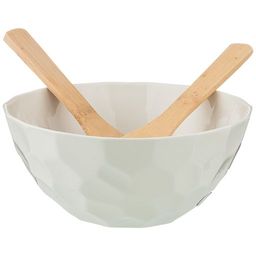 САЛАТНИК LEFARD NATIVE С ЛОЖКОЙ И ВИЛКОЙ ДЛЯ ПЕРЕМЕШИВАНИЯ. Д=21 СМ. В=10,5 СМ  фото 2