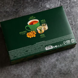 Подарочный набор 23 Февраля, крем-мед, орехи в шоколадной глазури, чай, ложка - Фабрика счастья фото 15