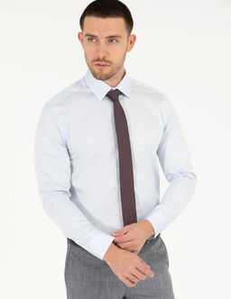 A__k Mavi Slim Fit Uzun Kollu Klasik G_mlek - Pierre cardin фото 2