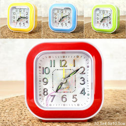 Будильник 10 см / XD901 /уп.100/ плавный ход/ подсветка экрана/ микс