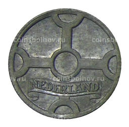 Монета 1 цент 1942 года Нидерланды
