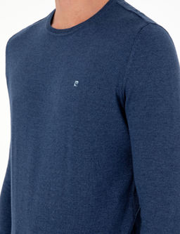 _ndigo Melanj Slim Fit Bisiklet Yaka Basic Triko Kazak - Pierre cardin фото 7