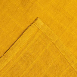 Полотенце уголок муслиновое Крошка Я, 75х75 см, цвет горчичный, 100% хлопок, 3-сл, 180 гр/м2  фото 9